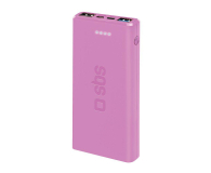 SBS POWERBANK SBS 10.000 mAh 10W 1xUSB-C 2xUSB Różowy # - 1461266 - zdjęcie 1